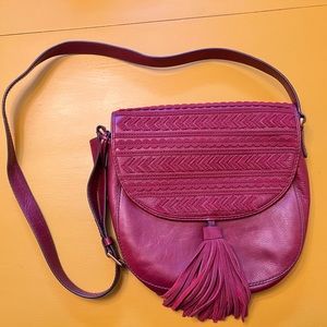Fossil Magenta Crossbody Bag
